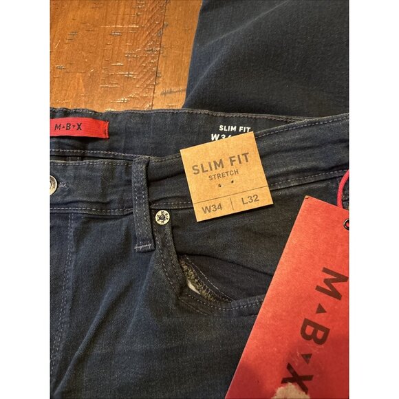 MBX Slim Fit Gray Jeans Size 34 X 32 NWT Slim Leg Skinny Jeans - Picture 4 of 6